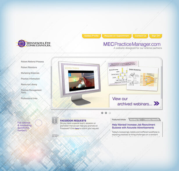 Example of What Our OD Portal Homepage Looks Like