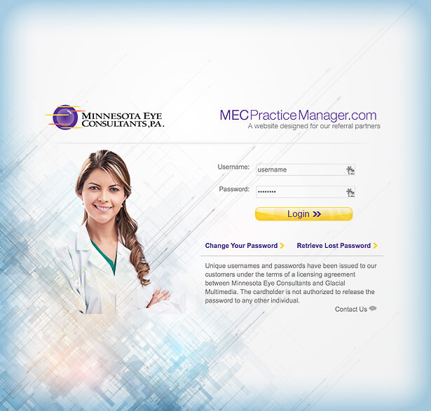 Example of the OD Portal Login Screen
