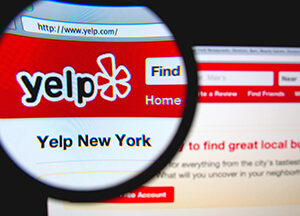 Screenshot of the Yelp Website