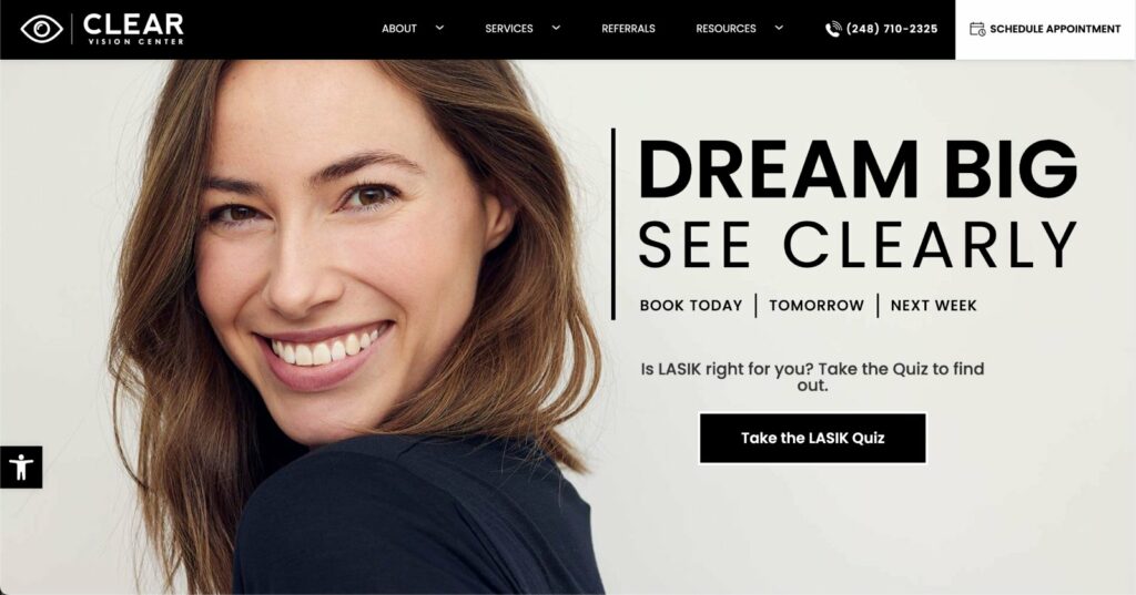 Award winning design, Clear Vision Center