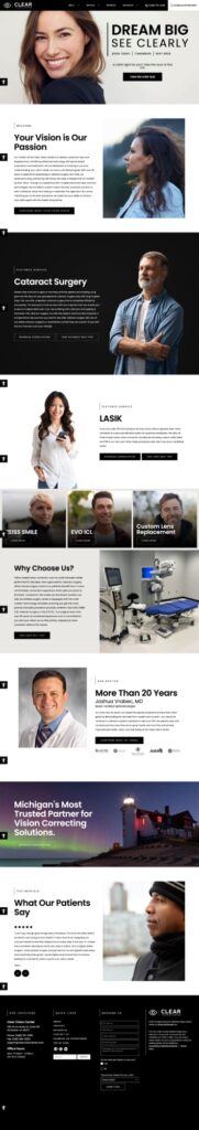 Clear Vision Center, which won Bronze in the Website Design category at the 41st Healthcare Ad Awards