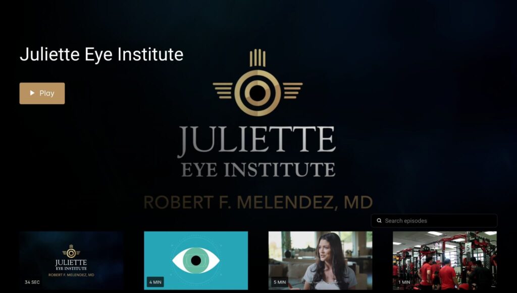 Juliette Eye - video media gallery example