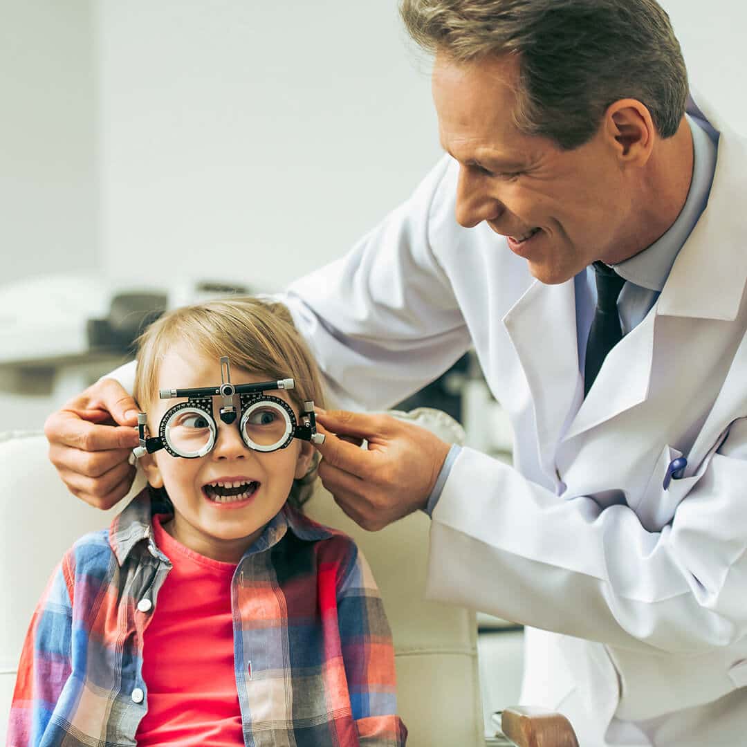 Pediatrician with a patient