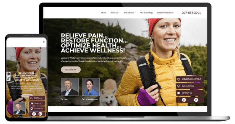 Chiropractor Website Design - Example 1