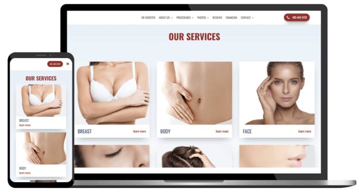 Plastic Surgery Website Design - Example 5