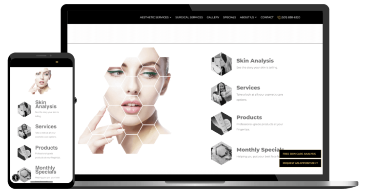 Dermatology Website Design - Example 1