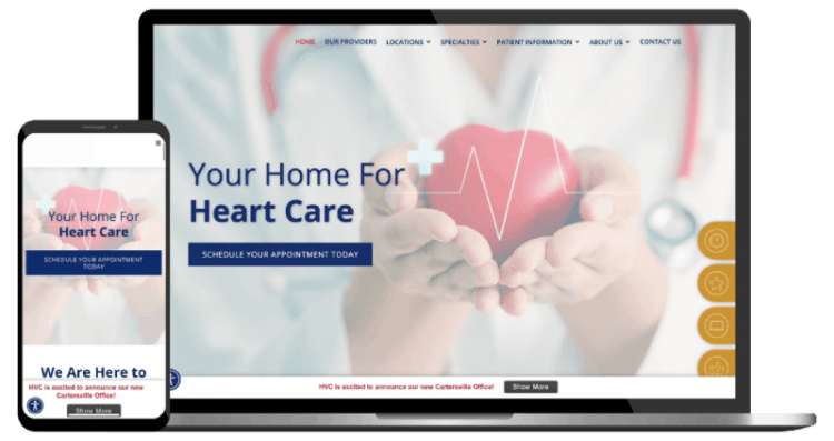 Vascular Surgery Website Design - Example 1