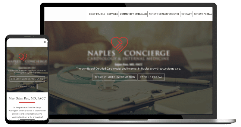 vascular website design example