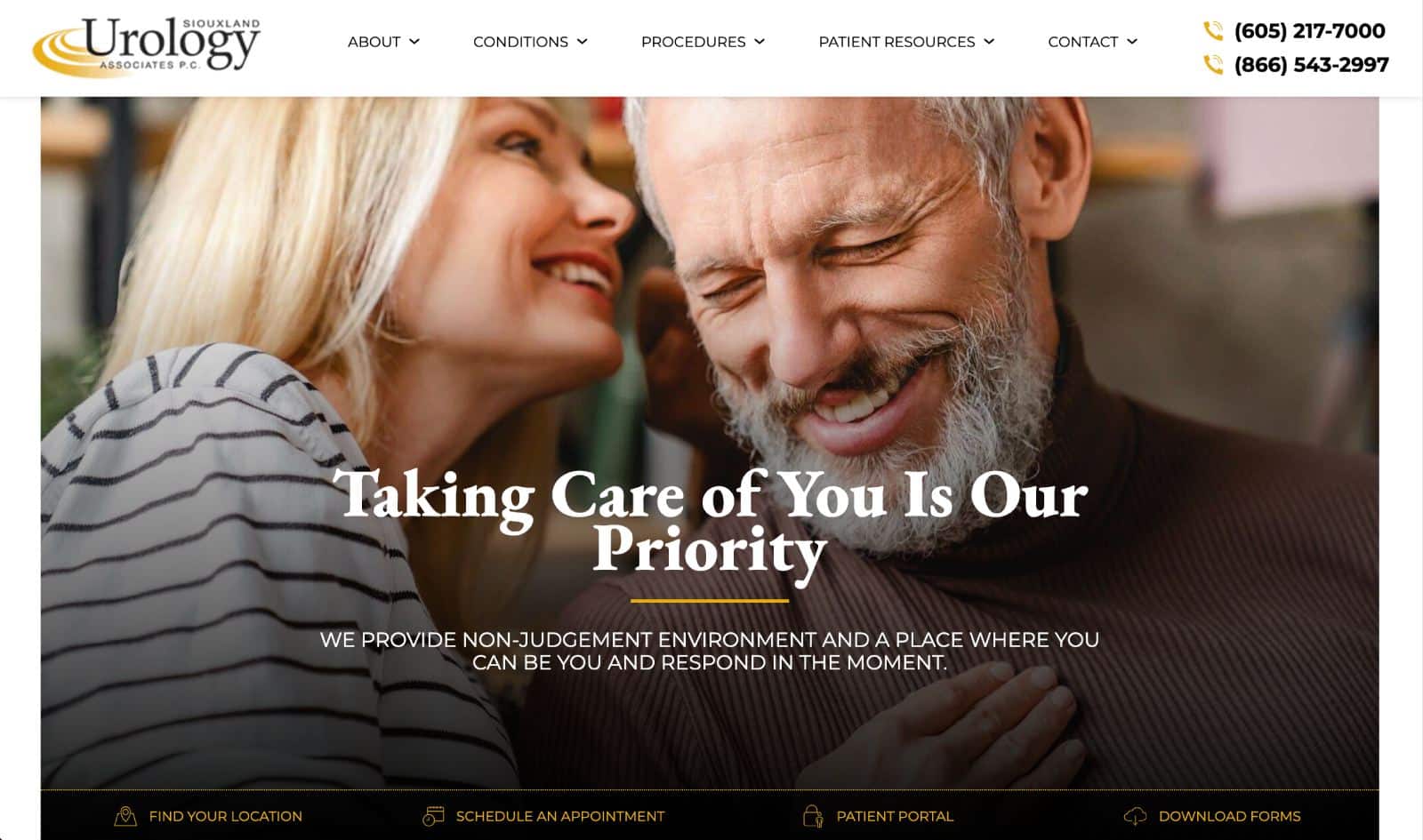 Siouxland Urology's website - Urologist website design